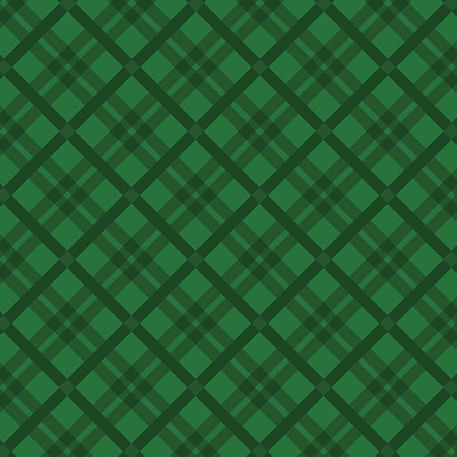 Merry Cats Tartan Green Peggy Collins Benartex Cotton Fabrics BE-16740-45 | US Fabric Shop