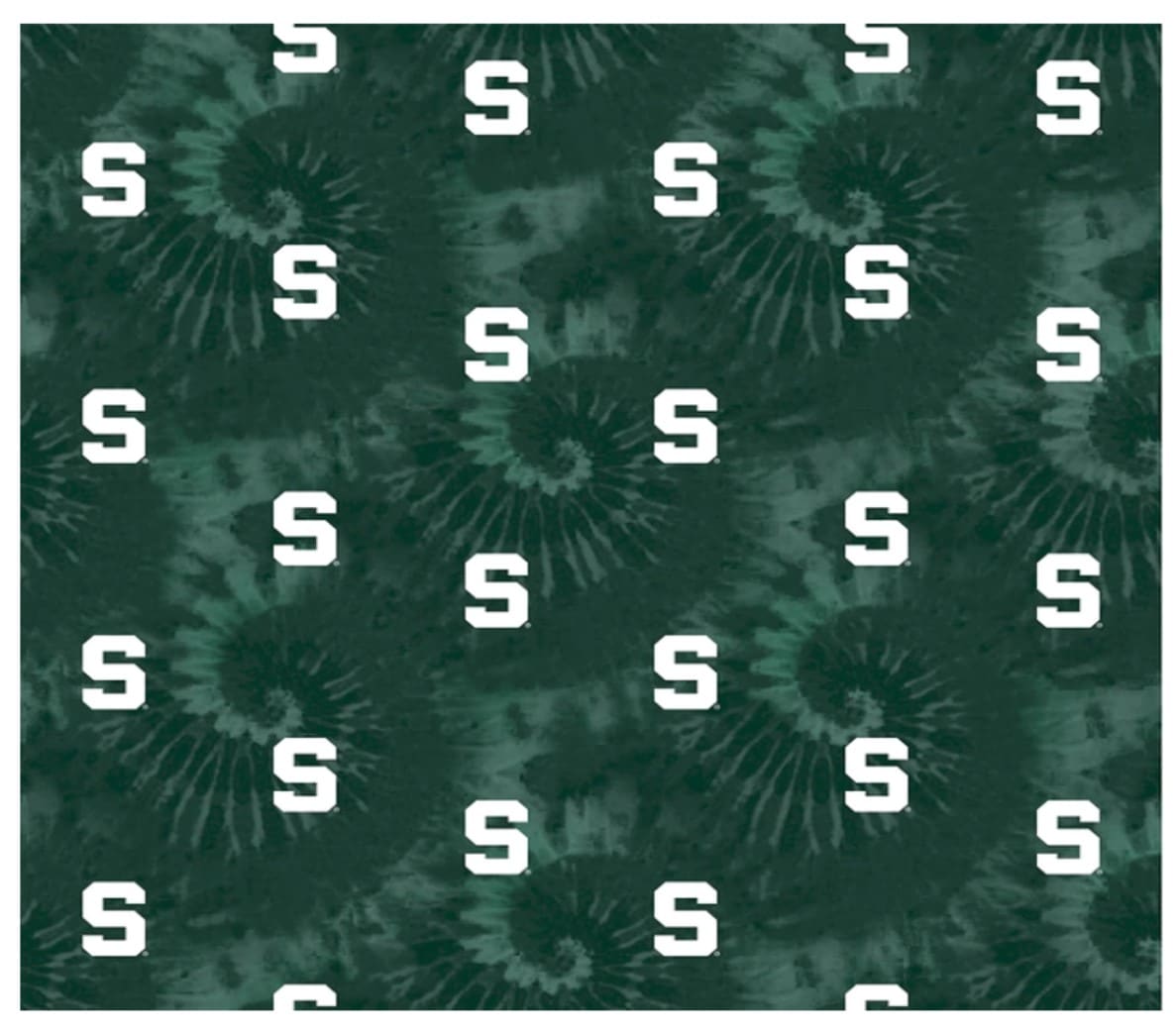 Michigan State Spartans NCAA College Tie Dye Sykel Cotton Fabric MIST-1316