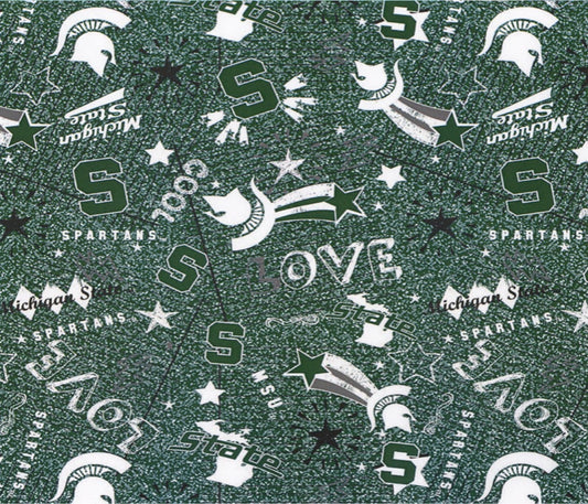 Michigan State Spartans 52" NCAA College Sykel Spun Jersey Fabric MIST-1112