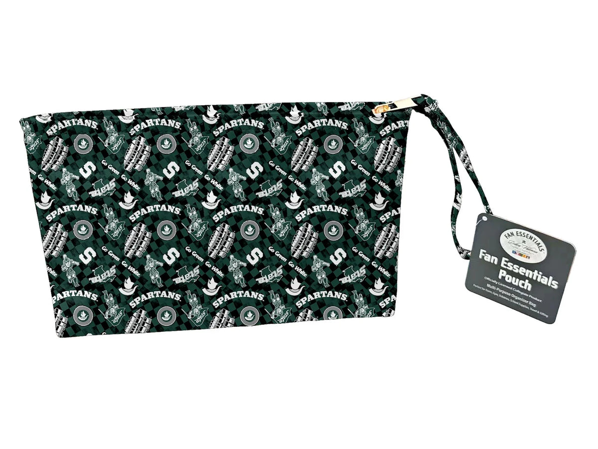 Michigan State Spartans NCAA Collegiate Bag Pouch Large Medium and Wristlet Collection Sykel Enterprises MIST-5006