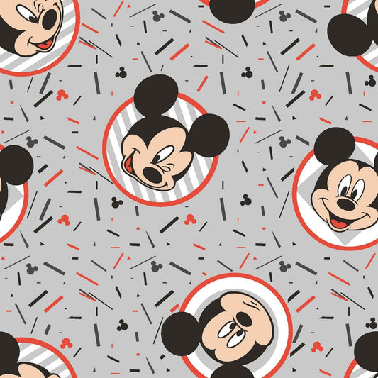 Mickey Confetti Party Disney Gray Springs Creative Cotton Fabric
