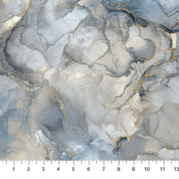 Midas 108" Wide back Marble Metallic Vapor Gray Deborah Edwards and Melanie Samra Northcott Cotton Fabric NC-B27630-94