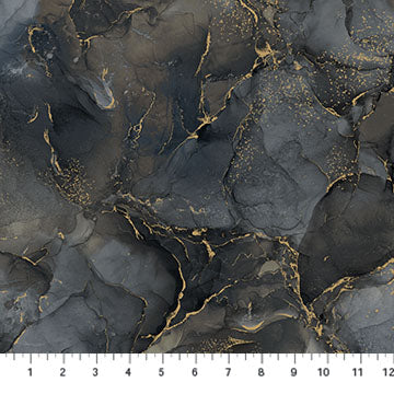 Midas Marble Metallic Charcoal Gray Deborah Edwards and Melanie Samra Northcott Cotton  NC-DM27630-98Fabric