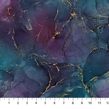 Midas Marble Metallic Jewels Deborah Edwards and Melanie Samra Northcott Cotton Fabric NC-DM27630-67