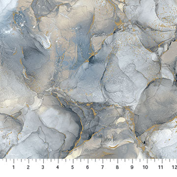 Midas Marble Metallic Vapor Gray Deborah Edwards and Melanie Samra Northcott Cotton Fabric NC-DM27630-94