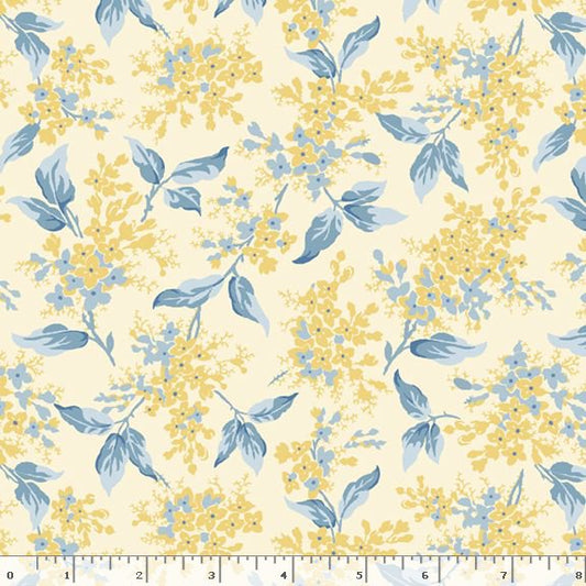 Middleboro Road Floral Branches Cream Suzi Smith Marcus Fabrics Cotton Fabric MF-R581558D-CREAM