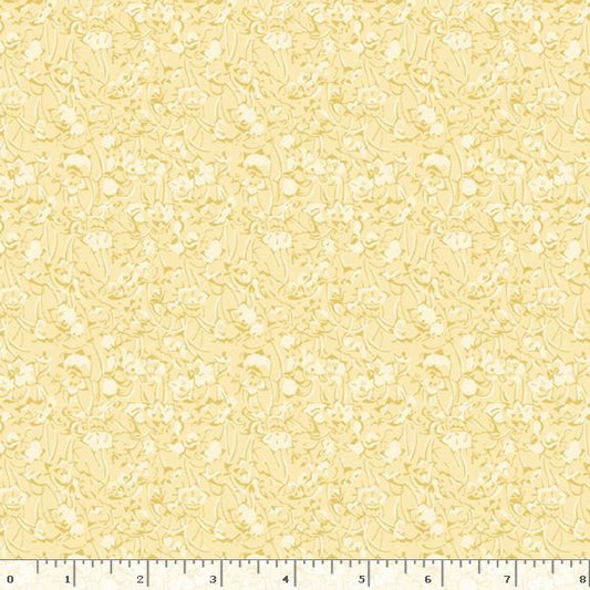 Middleboro Road Painterly Flower Yellow Suzi Smith Marcus Fabrics Cotton Fabric MF-R581561D-YELLOW