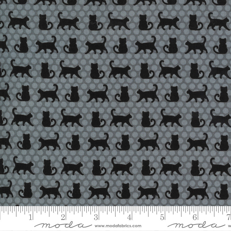 Midnight Magic 2 Black Cat Mist Gray April Rosenthal Moda Cotton Fabric