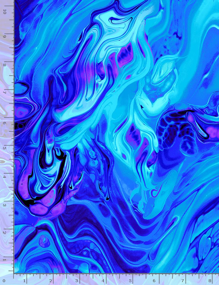 Midnight Run Abstract Water Texture Blue Chong A Hwang Timeless Treasures Cotton Fabric