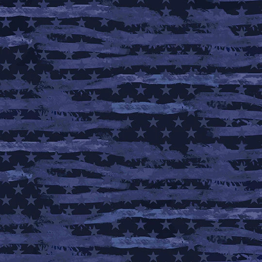 Navy Armed Forces Military Camo USA Flag Navy Blue Sykel Cotton Fabric SYK-1341-NAVY