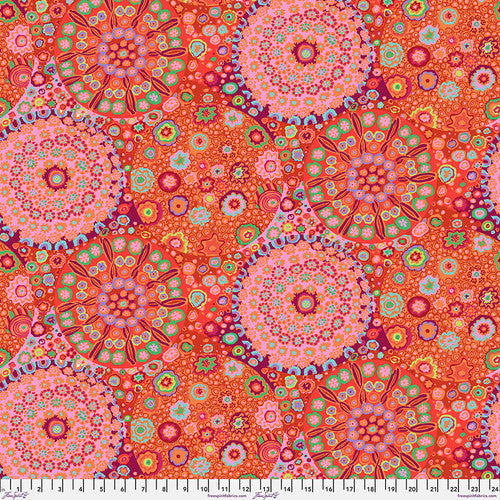 Millefiore Tomato Orange Classics Kaffe Fassett Collective Free Spirit Fabrics Cotton Fabric FS-GP92.TOMAT