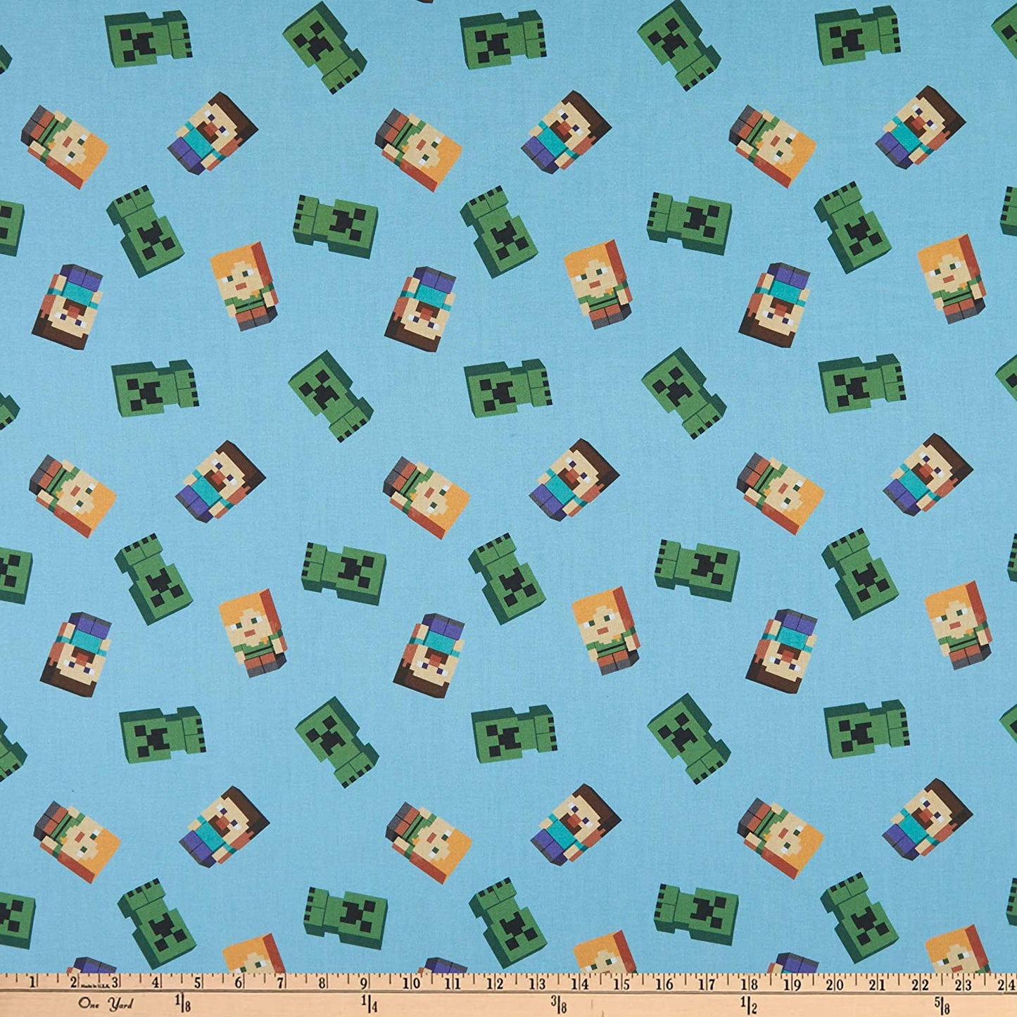 Minecraft Mojang Friends Blue Springs Creative Cotton Fabric