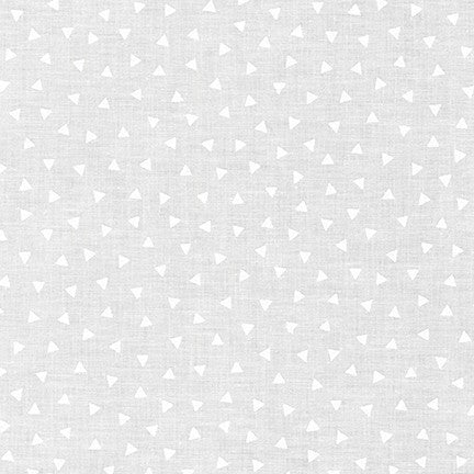 Mini Madness Triangle White on White Studio RK Robert Kaufman Cotton Fabric RK-19690-1
