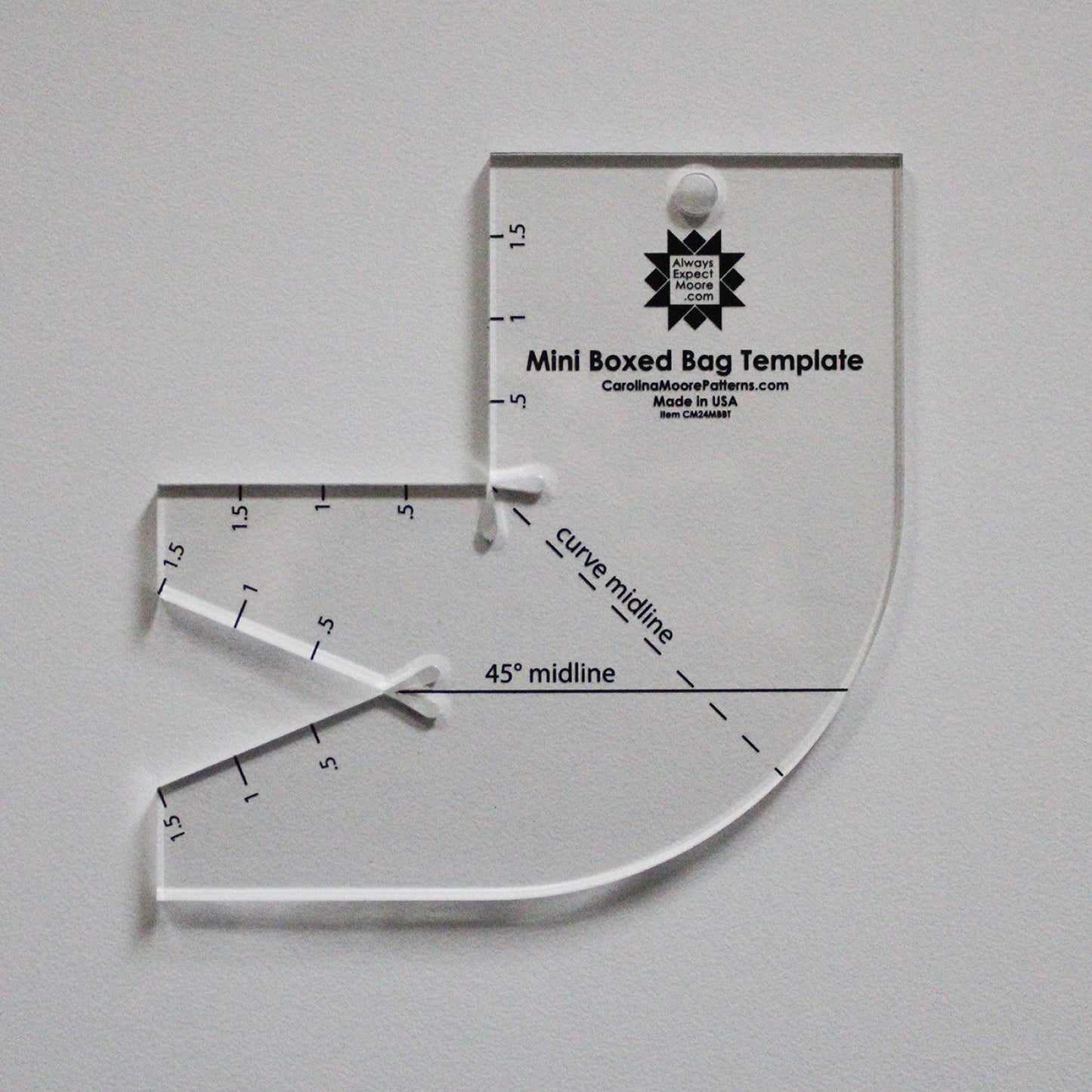 Mini Boxed Bag Template Acrylic Carolina Moore