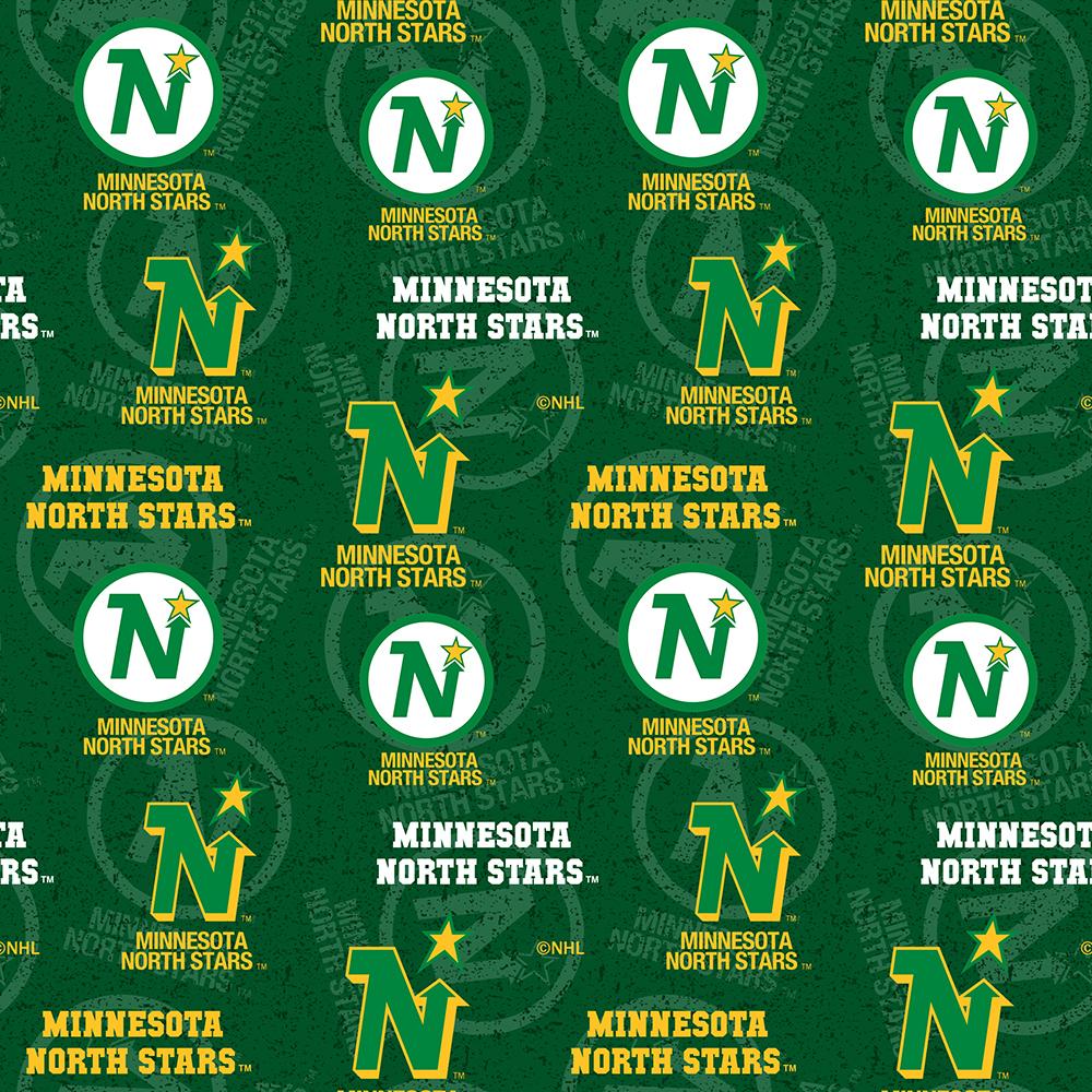 Minnesota North Stars NHL Hockey Tone on Tone Sykel Cotton Fabric NHL-1199 MST