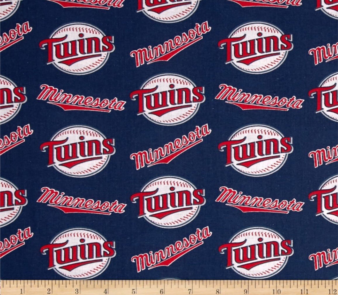 Minnesota Twins MLB Baseball Logo 58" Fabric Traditions Cotton Fabric MLB-6644B