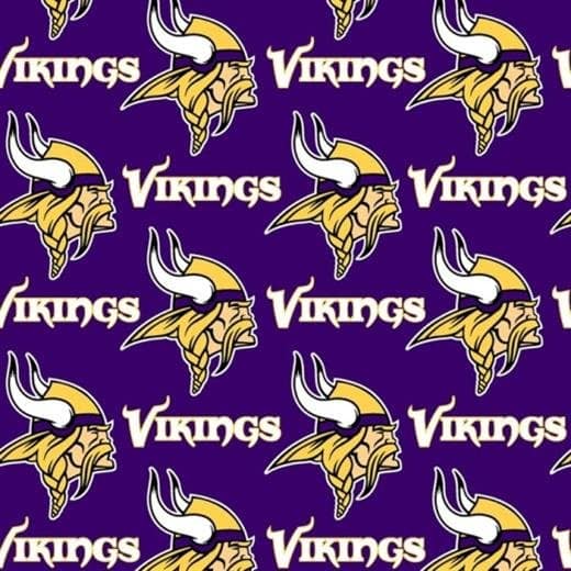 Minnesota Vikings NFL Football Logo Purple Fabric Traditions 58" Cotton Fabric NFL-6456D