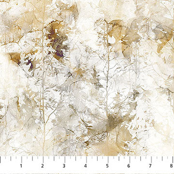 Misty Morning Trees White Multi Deborah Edwards Melanie Samra Northcott Cotton Fabric NC-DP28650-10