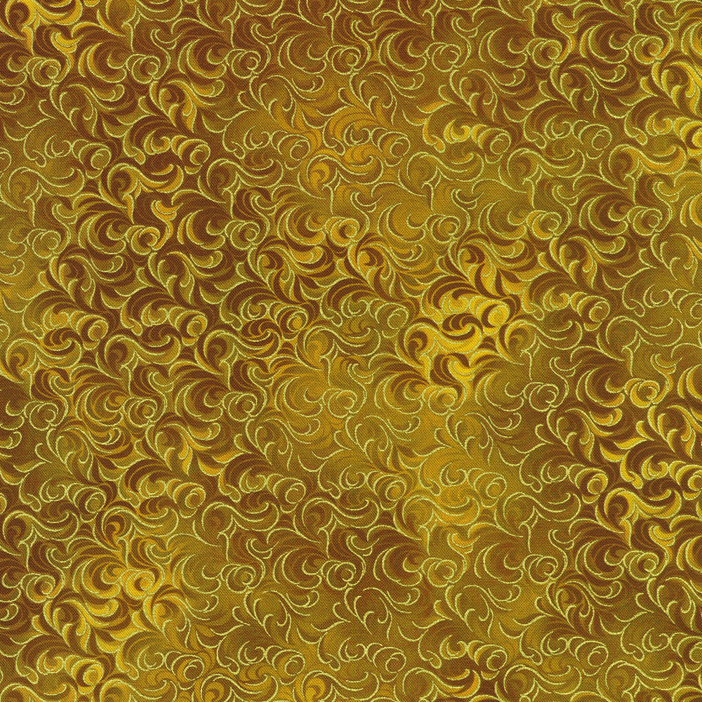 Mixed Metallics Swirls Gold Robert Kaufman Fabrics Cotton Fabric RK-SRKDM-23067-133