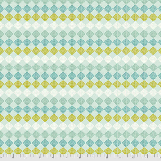 Mod Cloth Beads Geo Retro Earth Green Sew Kind of Wonderful Free Spirit Cotton Fabric