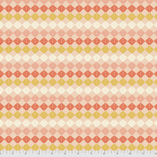 Mod Cloth Beads Geo Retro Fire Orange Sew Kind of Wonderful Free Spirit Cotton Fabric