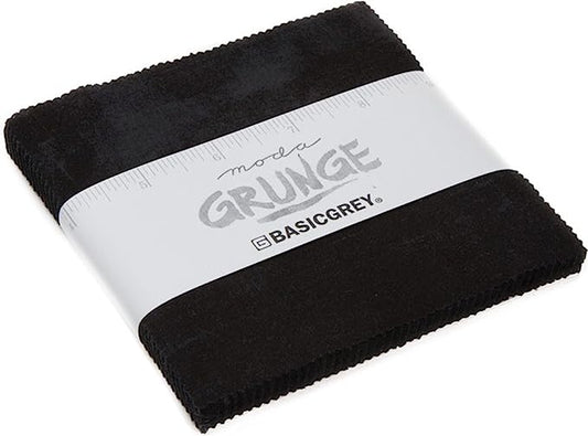 Grunge Onyx 5” Squares Charm Pack Robin Pickens Moda Cotton Fabric MD-30150PP-99