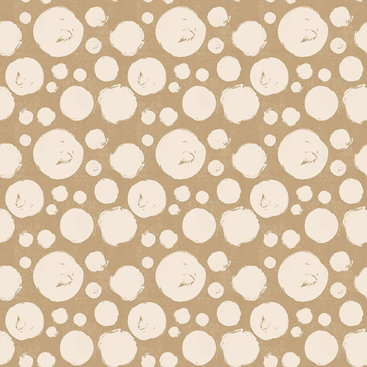 Modern Abstractions Dots Allover Tan Beige Bentpath Studios Blank Quilting Cotton Fabric