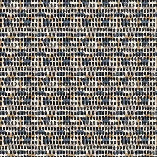 Modern Abstractions Lines Abstract Geo Ivory Beige Bentpath Studios Blank Quilting Cotton Fabric