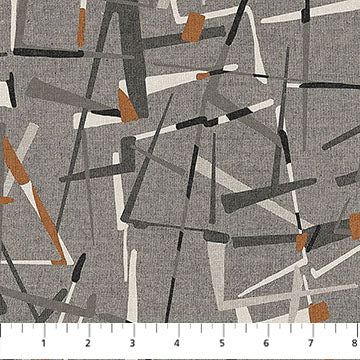 Modern Elements Boomerang Charcoal Multi Northcott Cotton Fabric NC-28170-96