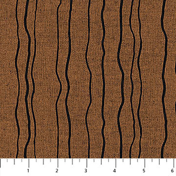Modern Elements Wiggle Stripe Rust Northcott Cotton Fabric NC-28175-38