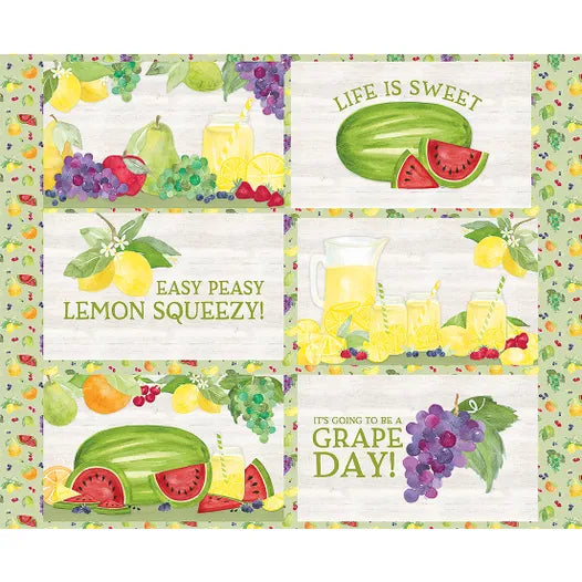 Monthly Placemats August Placemat Panel 36” Tara Reed Riley Blake Designs Cotton Fabric RB-PD12414-AUGUST
