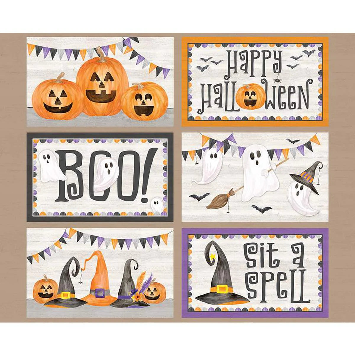 Monthly Placemats October Placemat Panel 36” Tara Reed Riley Blake Designs Cotton Fabric RB-PD12416-OCTOBER