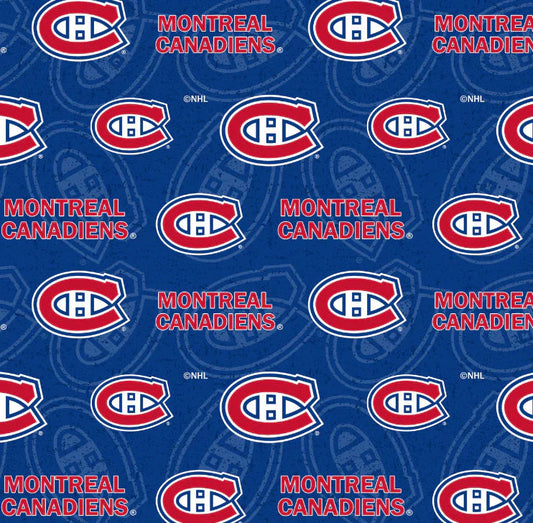 Montreal Canadiens NHL Hockey Tone on Tone Sykel Cotton Fabric SYK-1199-CAN