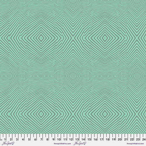 Moon Garden Lazy Stripe Moonlight Green Tula Pink Free Spirit Cotton Fabric FS-PWTP022.MOONLIGHT