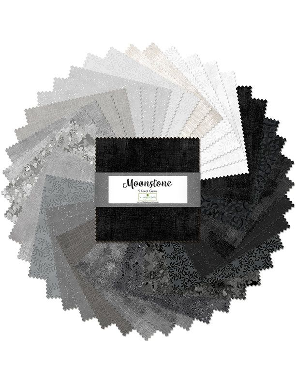 Moonstone 5" Squares Karat Gems Revised 11-12-25 Wilmington Prints Cotton Fabric WP-507-164-507