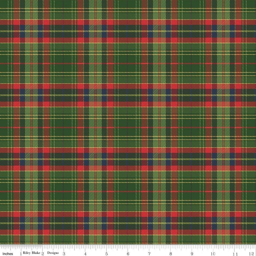 More Christmas Wishes Lumberjack Green The RBD Designers Riley Blake Designs Cotton Fabric RB-CD16558-GREEN | US Fabric Shop