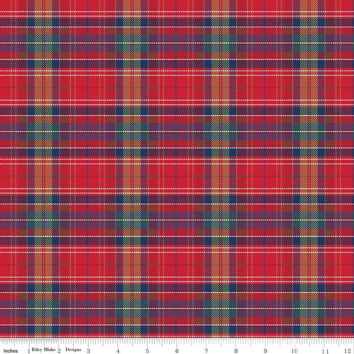 More Christmas Wishes Lumberjack Red The RBD Designers Riley Blake Designs Cotton Fabric RB-C16558-RED