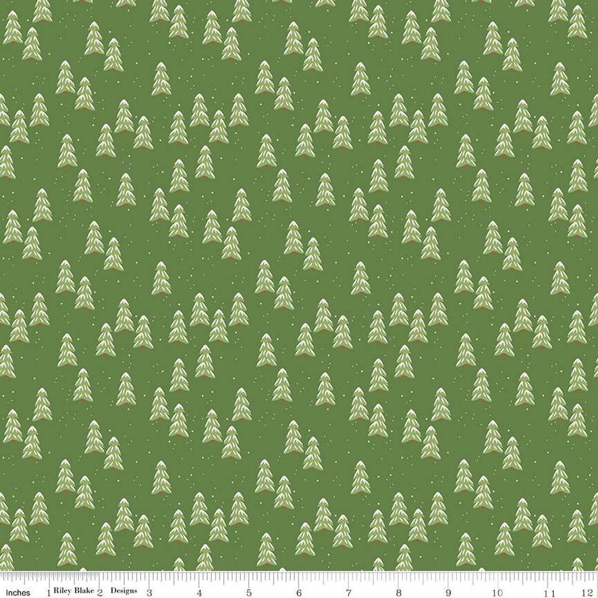 More Christmas Wishes Pines Green The RBD Designers Riley Blake Designs Cotton Fabric RB-C16556-GREEN