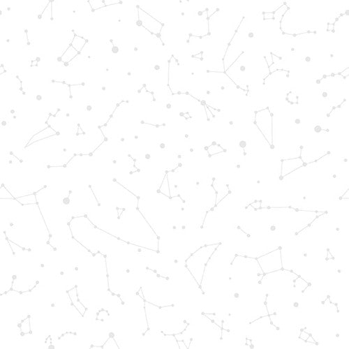 Morning Mist VIII Constellation White on White Blank Quilting Cotton Fabric