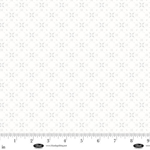 Morning Mist IX X's in Formation White on White Satin Moon Designs Blank Quilting Cotton Fabric BQ-4325-01W