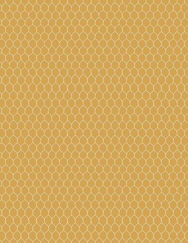 Morning Serenade Chicken Wire Allover Yellow Wilmington Prints Cotton Fabric WP-3023-39870-555