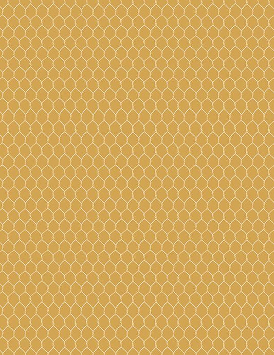 Morning Serenade Chicken Wire Allover Yellow Wilmington Prints Cotton Fabric WP-3023-39870-555