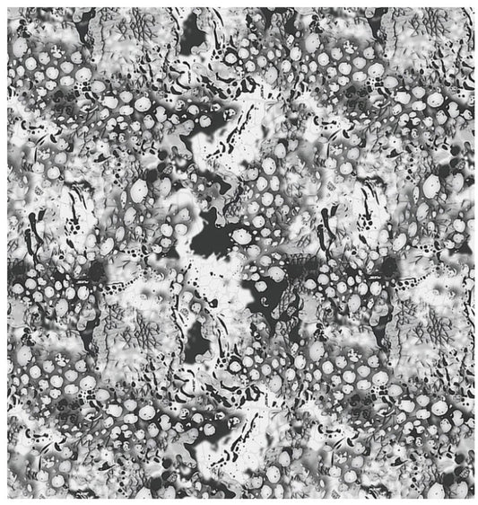 Muddy Girl Blizzard Bubbles Gray Sykel Cotton Fabric