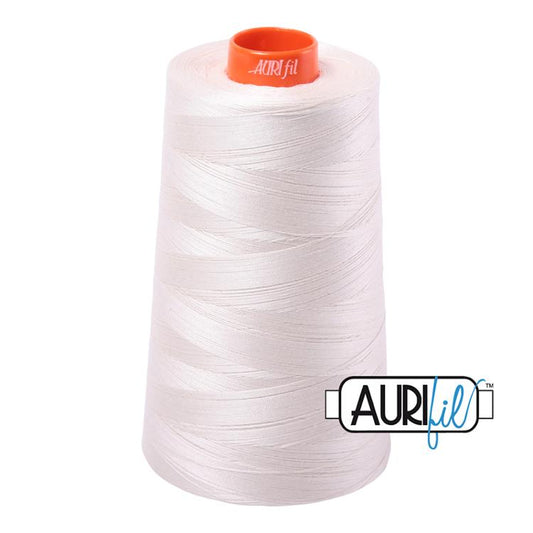 Muslin White Aurifil Longarm Cotton Quilting Thread 50wt 6452yds Cone AF-MK50CO-2311