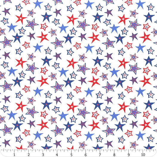 My Happy Place Tossed Radiant Stars Multi Sharla Fults Studio E Cotton Fabric