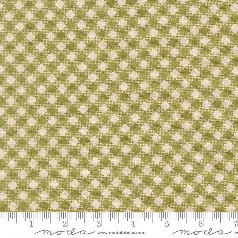 My Secret Garden Gingham Checks and Plaids Grass Green Stacy Iest Hsu Moda Cotton Fabric MD-20987-18
