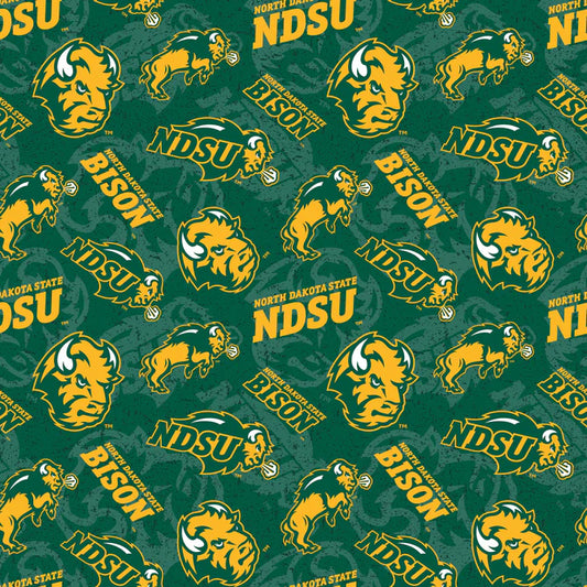 North Dakota State Bison NCAA NDSU Tone on Tone Cotton Fabric NDS-1178
