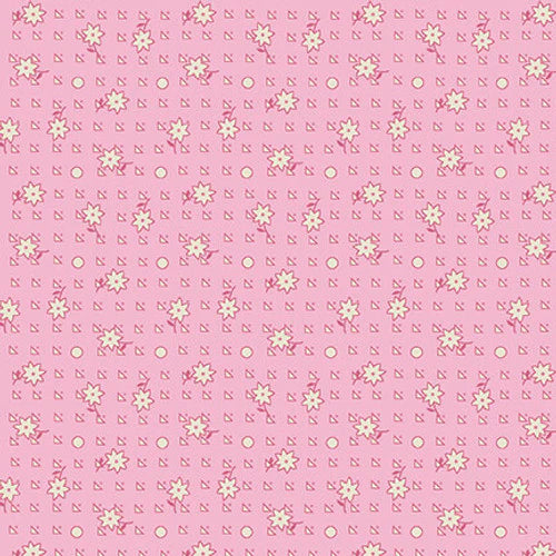Nana Mae VI Geometric Pink Henry Glass Cotton Fabric