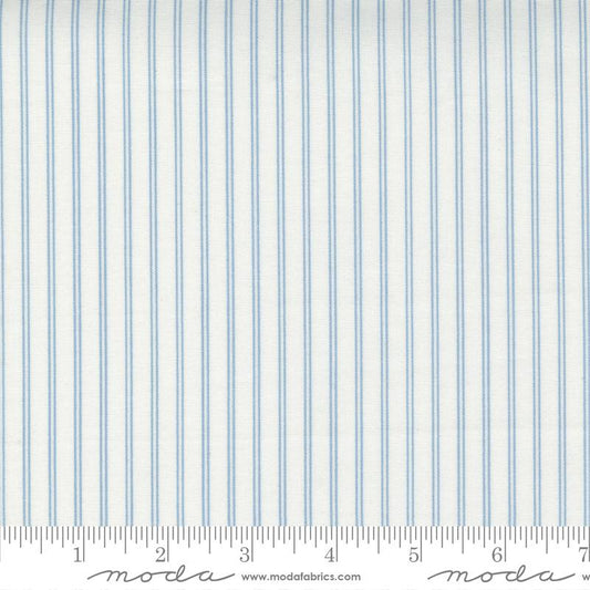 Nantucket Summer Stripes Cream Blue Camille Roskelley Moda Cotton Fabric MD-55267-24