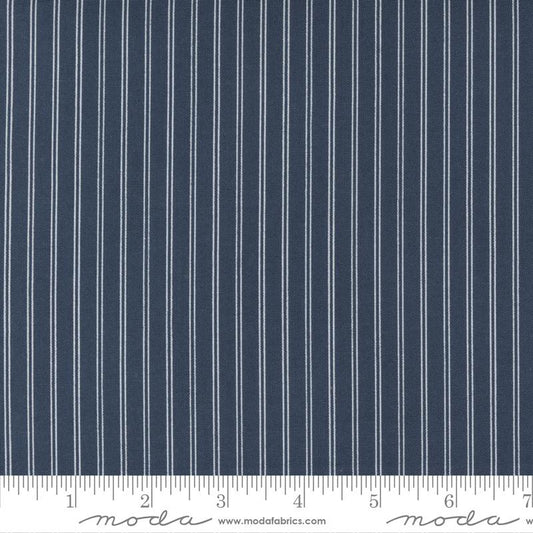 Nantucket Summer Stripes Navy Camille Roskelley Moda Cotton Fabric MD-55267-13